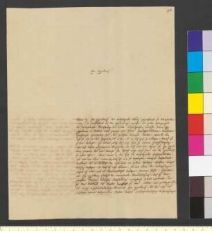 Brief von Varnhagen von Ense, Karl August Ludwig Philipp an Goethe, Johann Wolfgang von