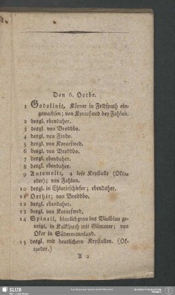 Den 6. Octbr.