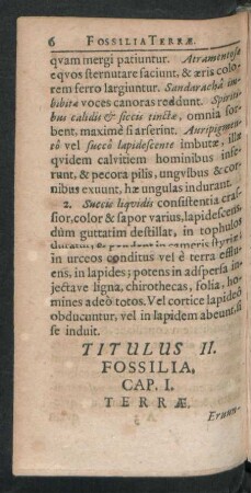 Cap. I. Terrae.
