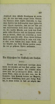 12. Die Schlachten bei Roßbach und Leuthen