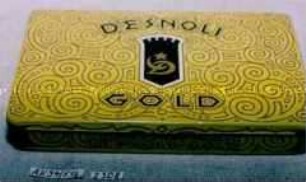 Blechdose für 25 Zigaretten "DESNOLI GOLD"