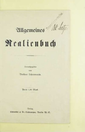 Allgemeines Realienbuch