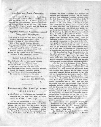Anecdota von Joach. Camerarius.