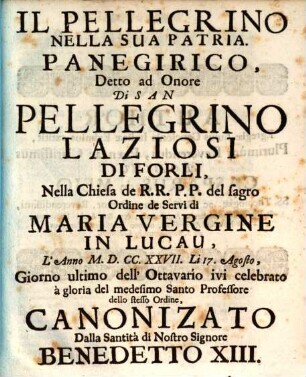 Il Pellegrino nella sua patria