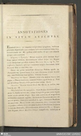 Annotationes in vitam Aeschyli