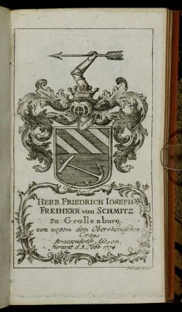 Herr Friedrich Ioseph Freiherr von Schmitz[...] - Herr Georg Gottlob Balemann[...]