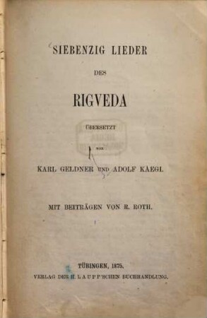 Siebenzig Lieder des Rigveda