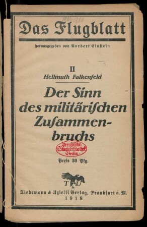 Der Sinn des militärischen Zusammenbruchs
