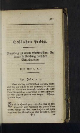 Sechszehnte Predigt.