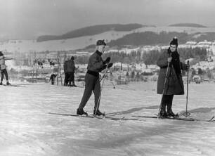 Deutschland. Wintersport im Skigebiet um Sankt Andreasberg im Harz.
