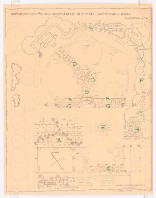Garten Dr. Schnell, Naumburg/Saale: Pflanzplan 1:50