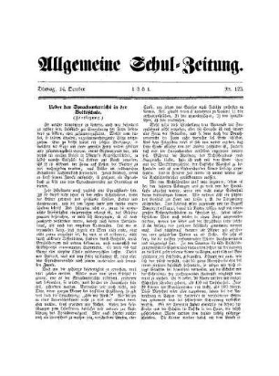 Ueber den Sprachunterricht in der Volksschule : (Schluß folgt)