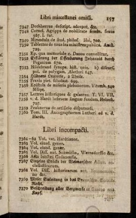157-159, Libri incompacti.