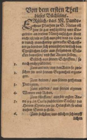 Von dem ersten Tehil dieses Büchleins.