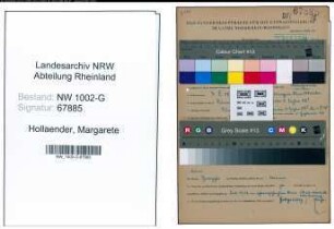 Entnazifizierung Margarete Hollaender, geb. 07.05.1894 ()