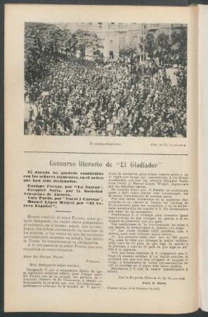 Concurso literario de "El Gladiador"