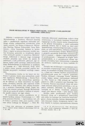19: Piotr Michałowski w kręgu przyjaciól, uczniów i naśladowców Théodore Géricault