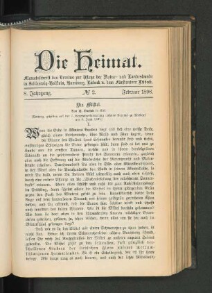 8. Jahrgang. No. 2. Februar 1898.