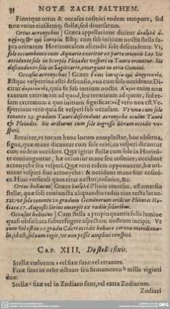 Cap. XIII. De stellis fixis.