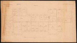 Wohnhaus Franz Wertheim, Berlin-Grunewald: Grundriss 1. Obergeschoss, 1:50