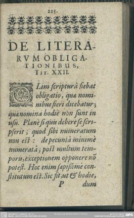 De Literarum Obligationibus