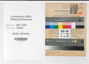 Entnazifizierung Hermann Jacob , geb. 10.05.1888 (Bahnamtmann)