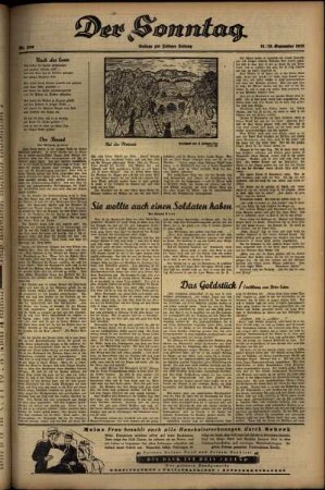 Zweite Ausgabe vom Sonntag, den 12. September 1937.