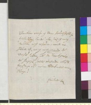 Brief von Einsiedel-Scharfenstein, Friedrich Hildebrand von an Goethe, Johann Wolfgang von