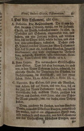 I. Das Alte Testament. ubi ejus