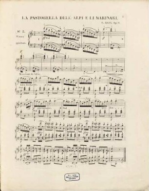 2 grandes fantaisies sur des motifs des soirées musicales de Rossini : op. 8, 2. La pastorella dell'alpi e li marinari