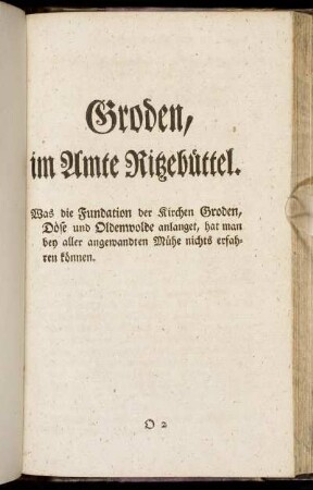 Groden, im Amte Ritzebüttel.
