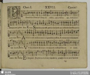 XXVII. Benedictus Dominus Deus Israel
