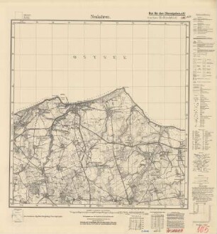1087 Neukuhren (4-cm-Karte) Meßtischblatt [alte Nr. 105]