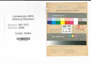 Entnazifizierung Walter Cordts , geb. 28.06.1897 (Polizist)