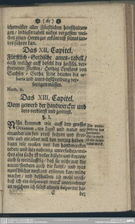 Das XIII. Capitel. Vom gewerb der handwercker und dero verdienst und gewinst