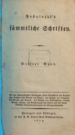 Pestalozzi's sämmtliche Schriften, 3. Bd. 3, Lienhard und Gertrud ; Theil 3