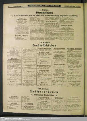 VI. Abschnitt. Landesbehörden