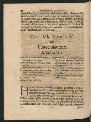 Cap. VI. Membr. V. De Catechisatione.