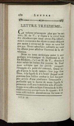Lettre Treizieme