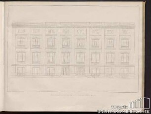 Facade des Gebaeudes der Allegmeinen Bauschule.