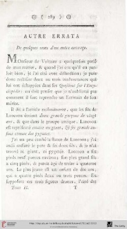 Autre errata de quelques mots d'un autre ouvrage
