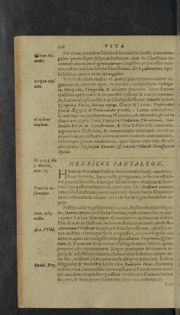 Henricus Pantaleon.