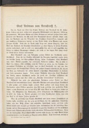 Graf Andreas von Bernstorff †