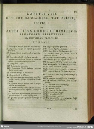 Capitis VIII. Peri Tēs Pathologias Tu Christu