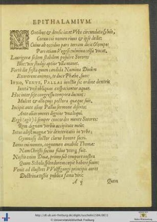 In Nuptias Ioannis Thomae et Susannæ Martmennin Epithalamia
