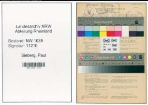 Entnazifizierung Paul Sieberg , geb. 29.01.1893 (Steiger)