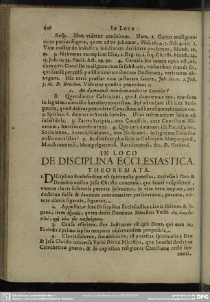 In Loco De Disciplina Ecclesiastica