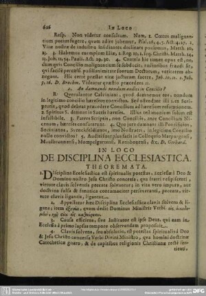 In Loco De Disciplina Ecclesiastica