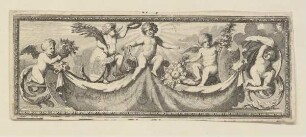 Ornamentfries mit Putti und Tierkreiszeichen