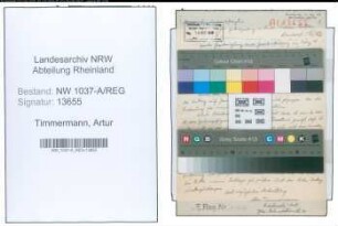 Entnazifizierung Artur Timmermann , geb. 01.09.1903 ()